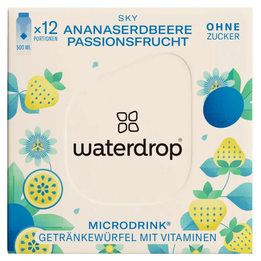 Waterdrop Getränkewürfel mit Vitaminen Ananaserdbeere & Passionsfrucht 24g